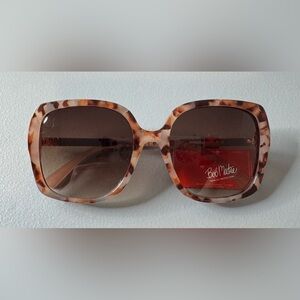 Bob Mackie Tortoise Shell square oversized crystal Sunglasses